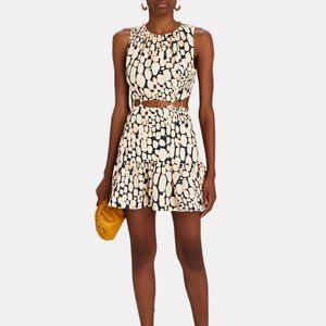 Significant Other Asher Cut-Out Linen-Blend Mini Dress, Size 4